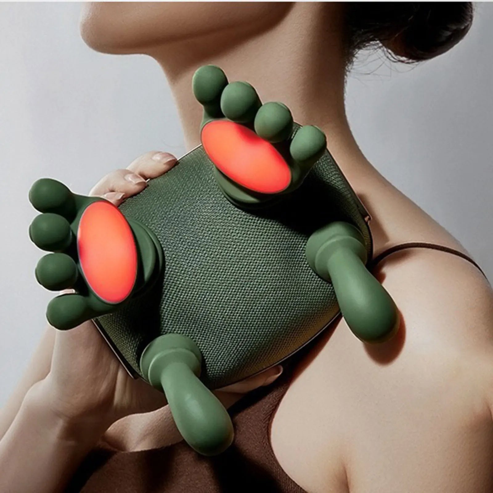 Neck Massager Portable Cervical Massager with 3 Modes Bionic Heating Massager for Neck Muscle Massage Relax Back Massager Women