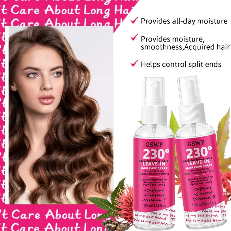 GSWP Hair Care Essential Oil Spray,Protects Hair From The Drying Effects Of Heat Styling Tools, Including Split Ends.100/200ml