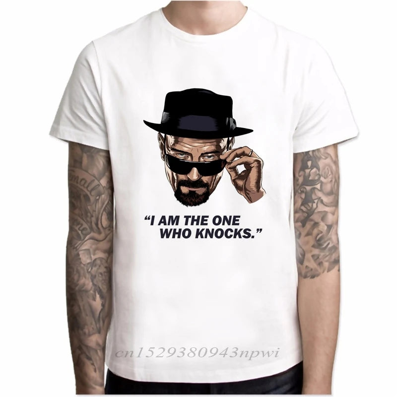 New Arrivals T Shirt Men Fashion printing Breaking Bad I Am The One Who Knocks Heisenberg Men Tee Short Sleeve hipster Tops