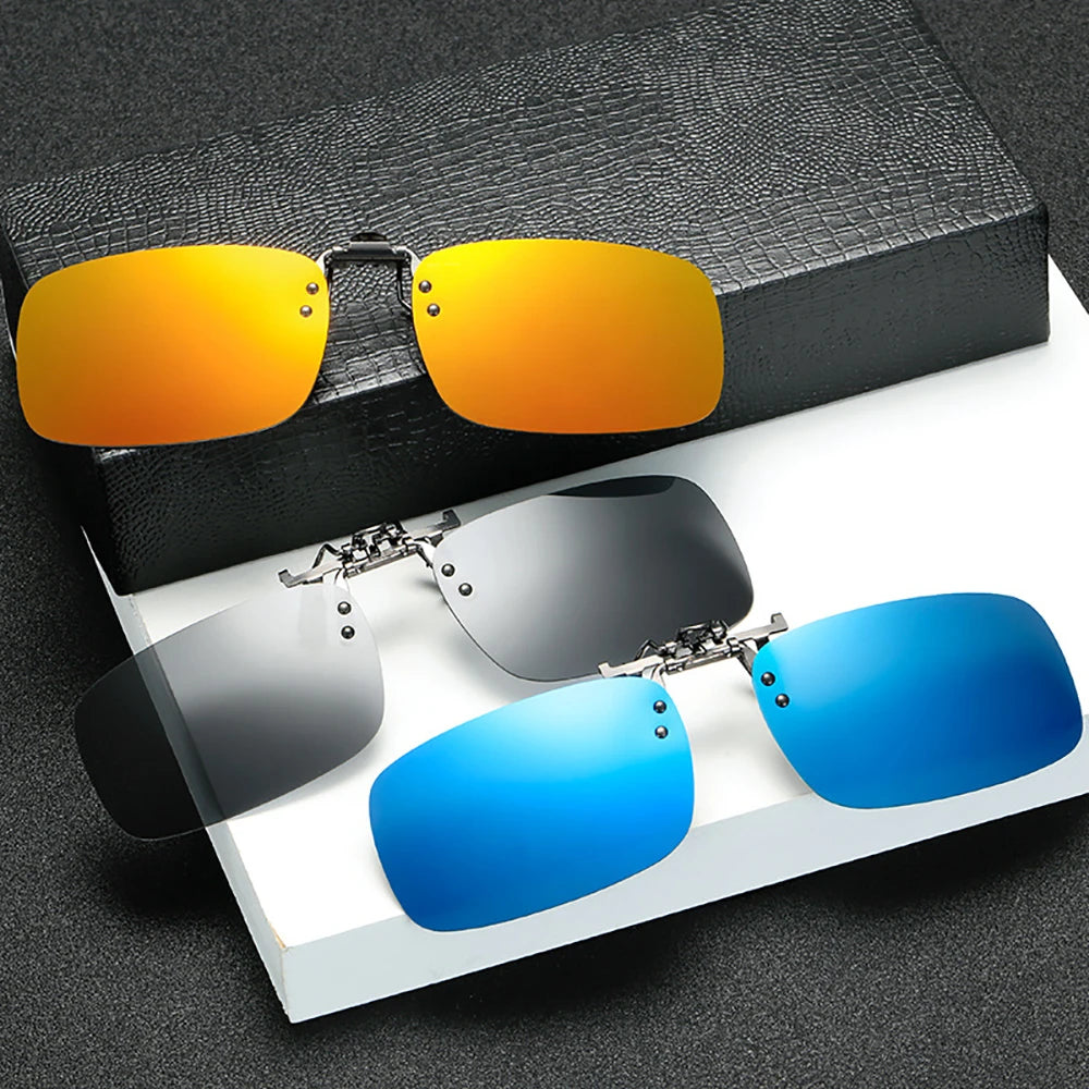 Flip-Up Clip-On Sunglasses — Polarized Night Vision