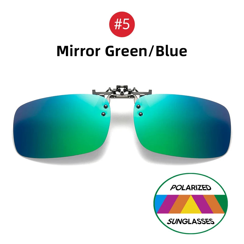 Flip-Up Clip-On Sunglasses — Polarized Night Vision