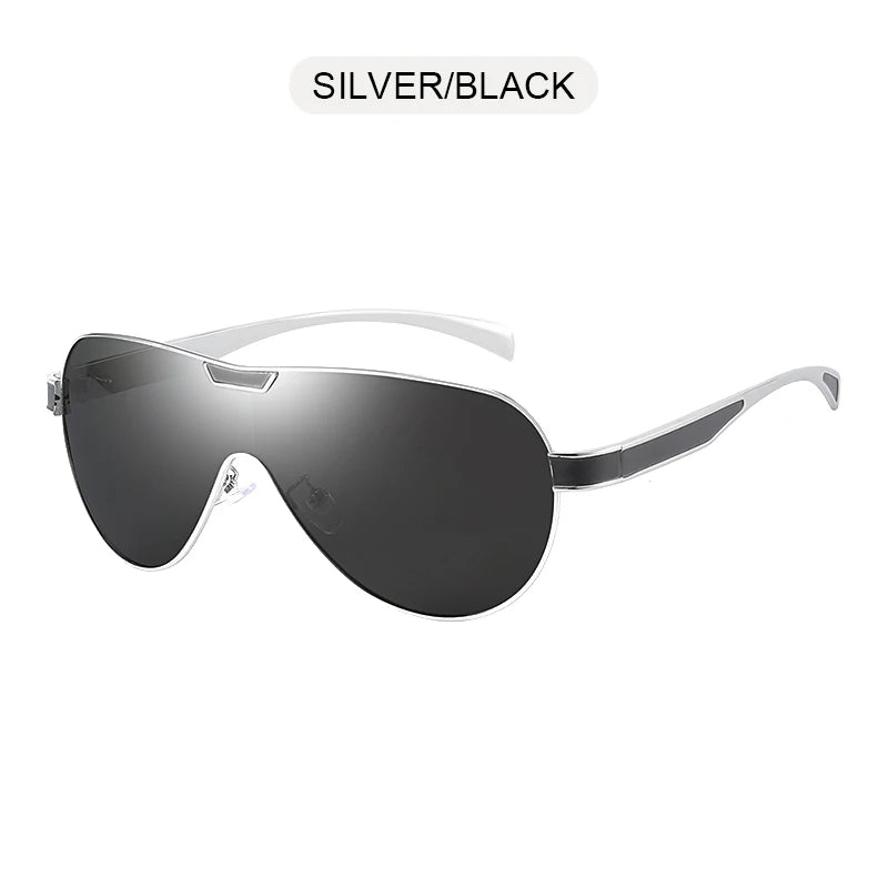 Lunettes de soleil polarisées de luxe pour hommes, de marque designer, style pilote en métal, grandes lunettes de soleil pour hommes, mode aviation, lunettes de soleil.