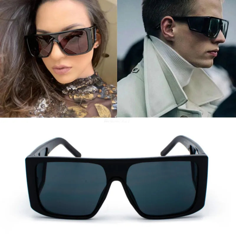 One-Piece Mirror Goggles — Oversized Vintage UV400