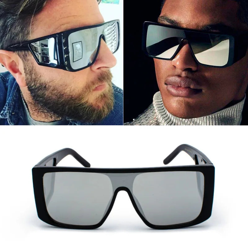 Lunettes de soleil une pièce oversize – style masque tendance unisexe