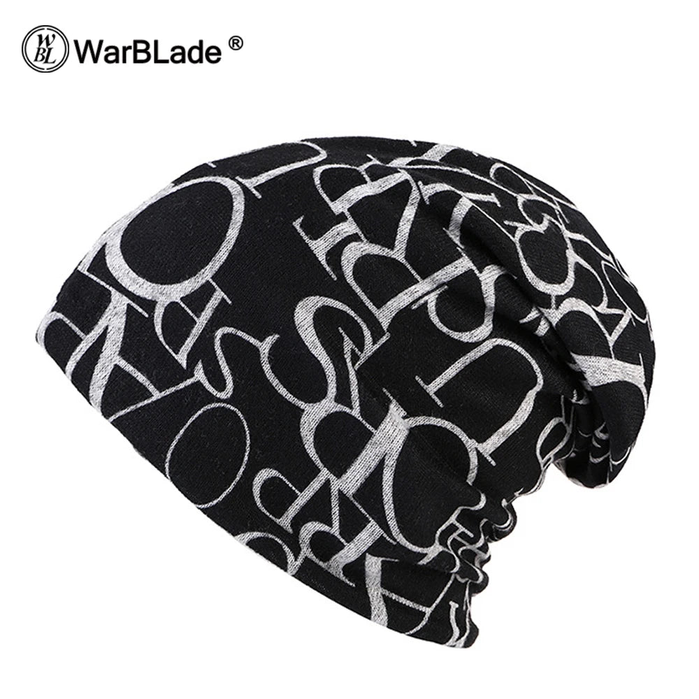 Women's 3-in-1 Hat and Scarf Set – Star & Letter Pattern, Warm, Spring-Winter