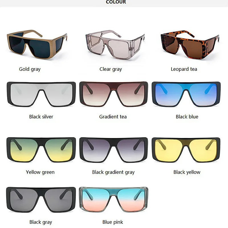 One-Piece Mirror Goggles — Oversized Vintage UV400