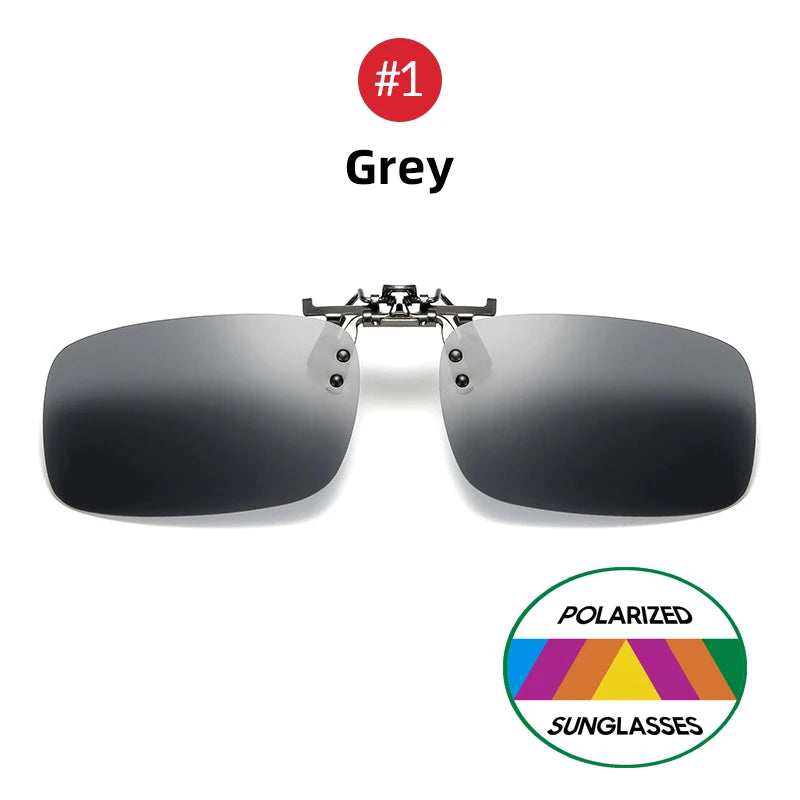 Flip-Up Clip-On Sunglasses — Polarized Night Vision
