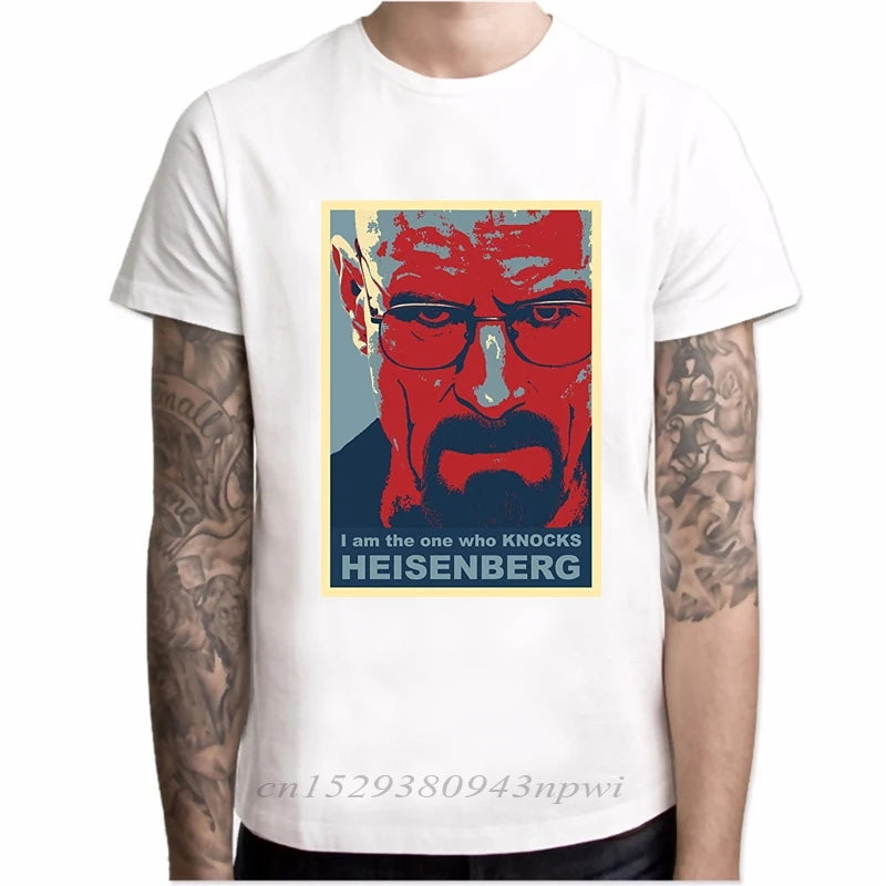 New Arrivals T Shirt Men Fashion printing Breaking Bad I Am The One Who Knocks Heisenberg Men Tee Short Sleeve hipster Tops