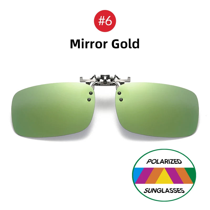 Flip-Up Clip-On Sunglasses — Polarized Night Vision