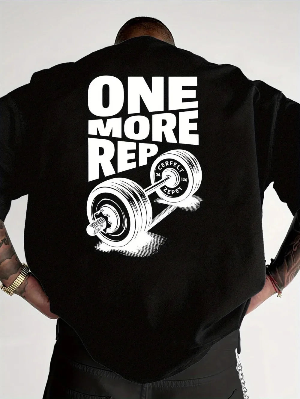 Fashionable men's summer gym training letter print comfortable breathable round neck T-shirt outdoor urban leisure sports top