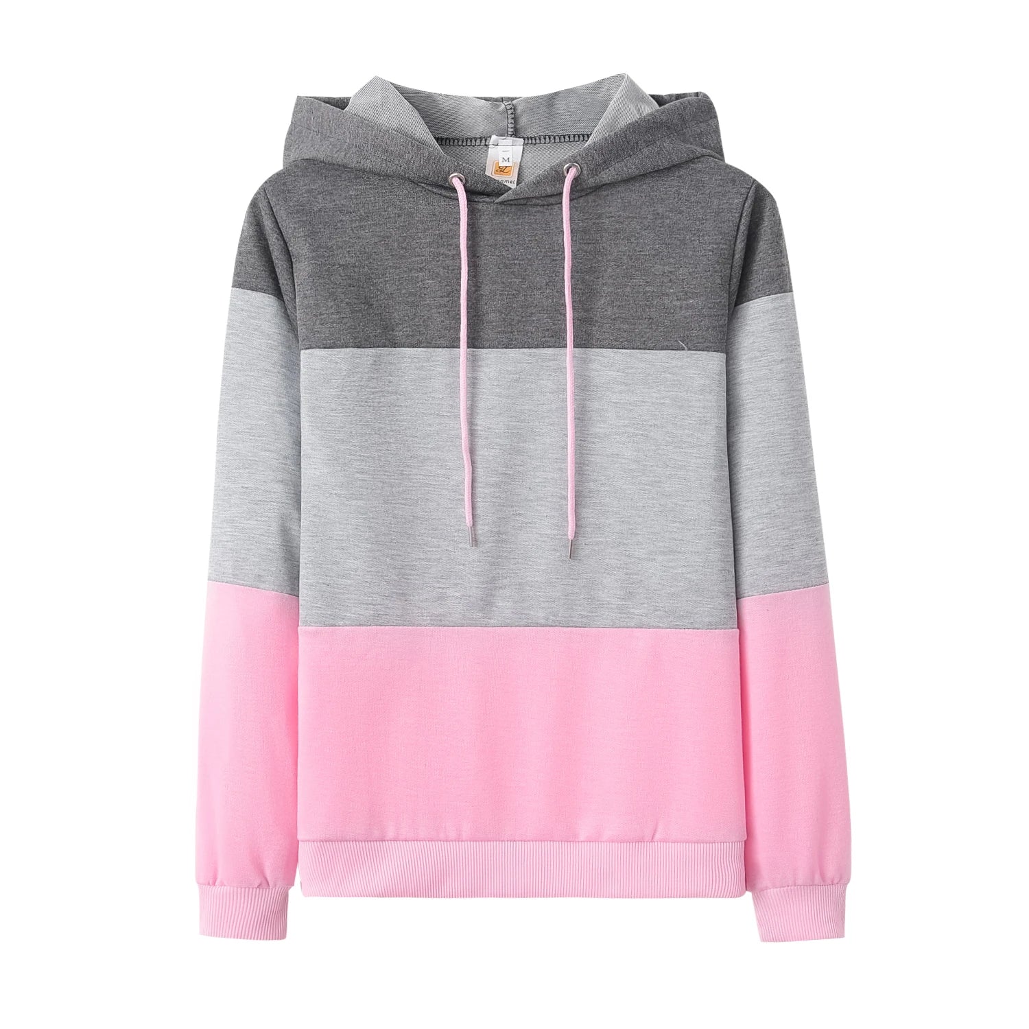Fashion Trends Pop Style Top, Sexy Color Combination Cap Features Loose Long-sleeved Shirt