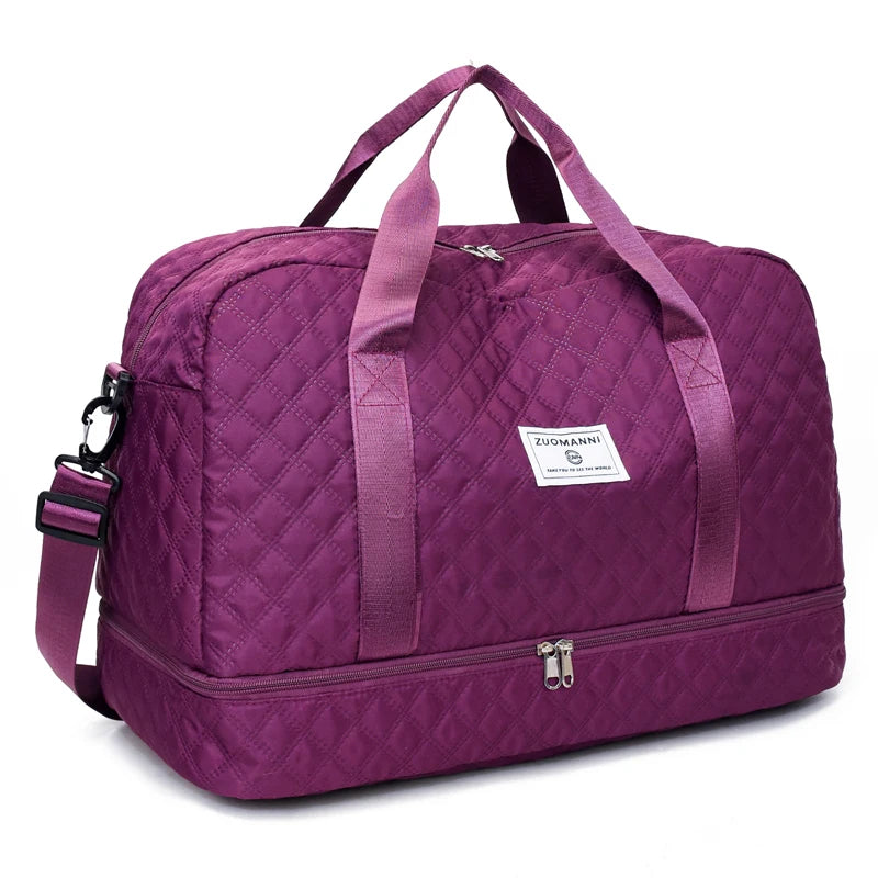 Fashionable Multifunctional Travel Luggage Bag with Independent Shoe Compartment,Suitable for Travel,Sports and Fitness,Camping