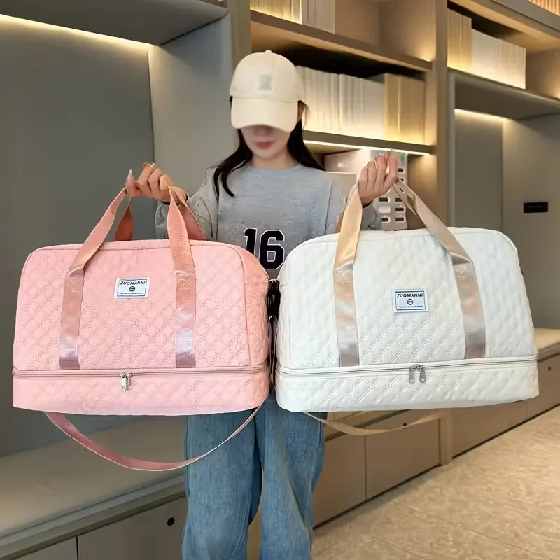 Fashionable Multifunctional Travel Luggage Bag with Independent Shoe Compartment,Suitable for Travel,Sports and Fitness,Camping