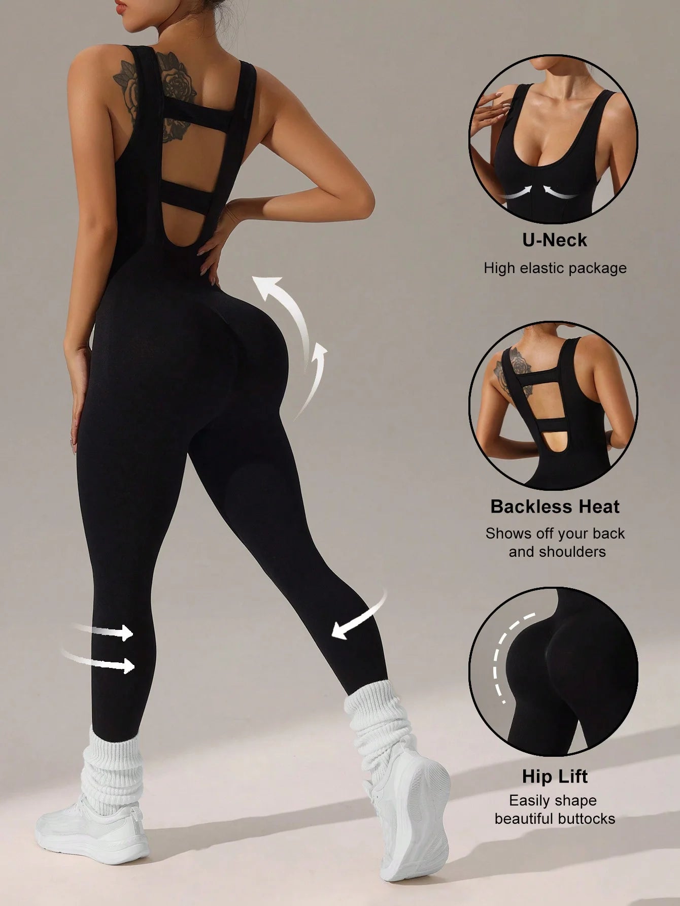 Women's vest trousers jumpsuits - sexy hollow vest design - elastic and soft yoga running suit
