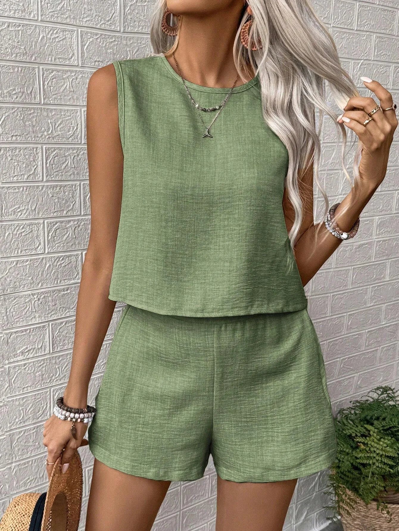 Women's Loose Tank & Shorts Set – Casual Summer