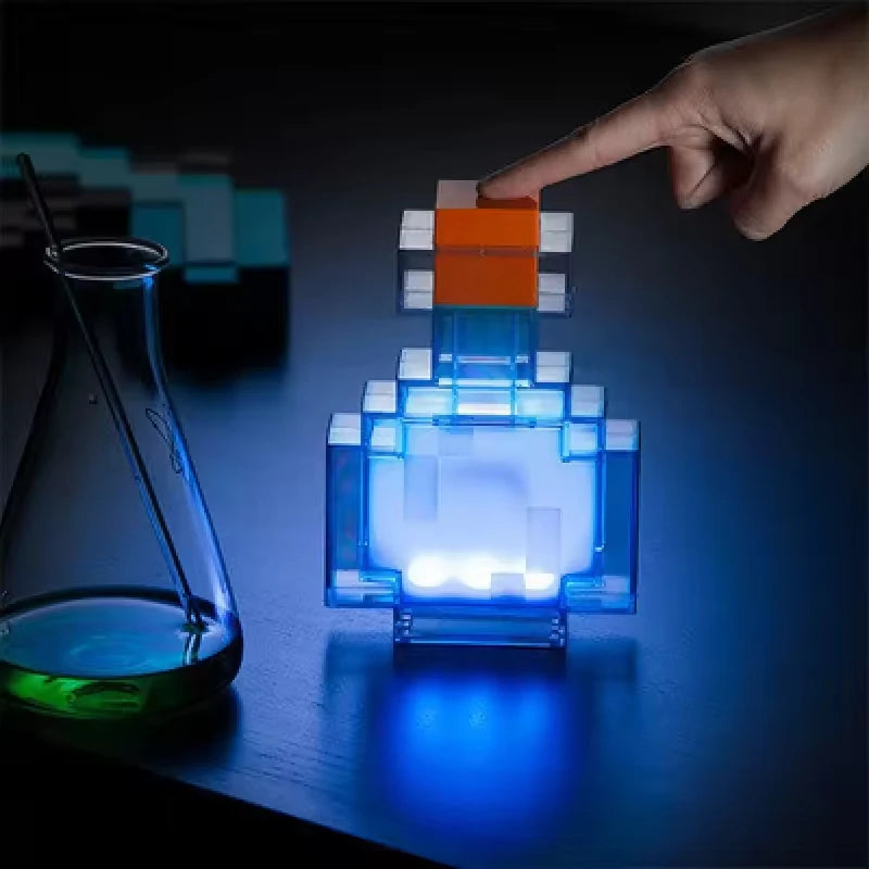 Lampe Potion Minecraft - Veilleuse LED 7 Couleurs Rechargeable