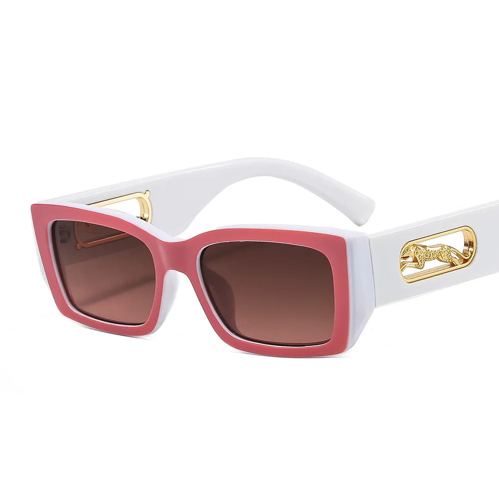 Lunettes de soleil petites et rectangulaires – Unisexe, style vintage, protection UV400