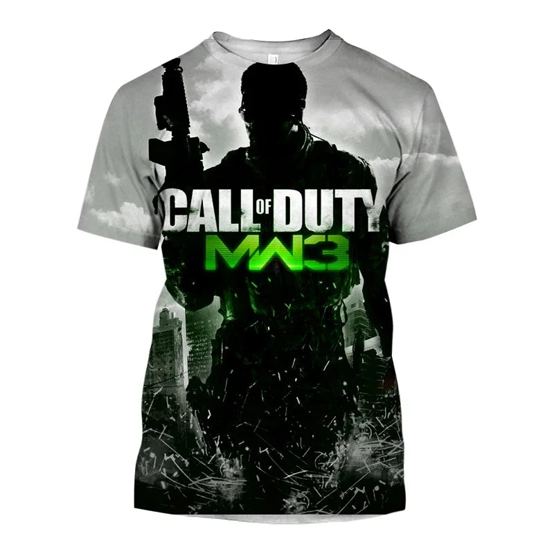 Summer New Hot Call of Duty Game 3d Printed Men's T-shirt Fashion Casual Plus Size Loose Comfortable Breathable Top