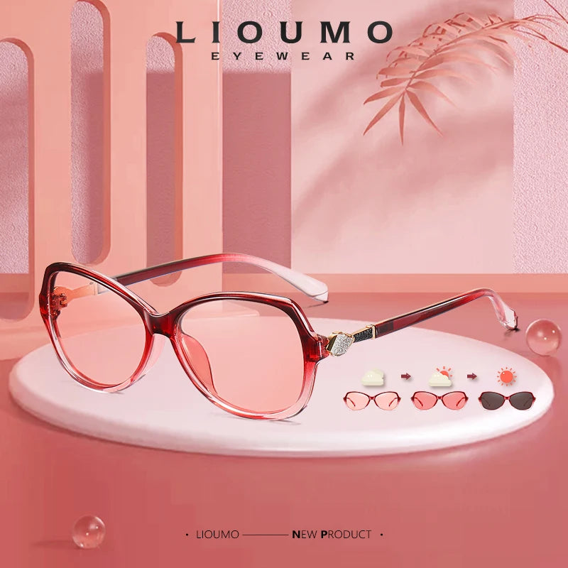 LIOUMO Lunettes de soleil polarisées en cristal – Photochromiques Femme