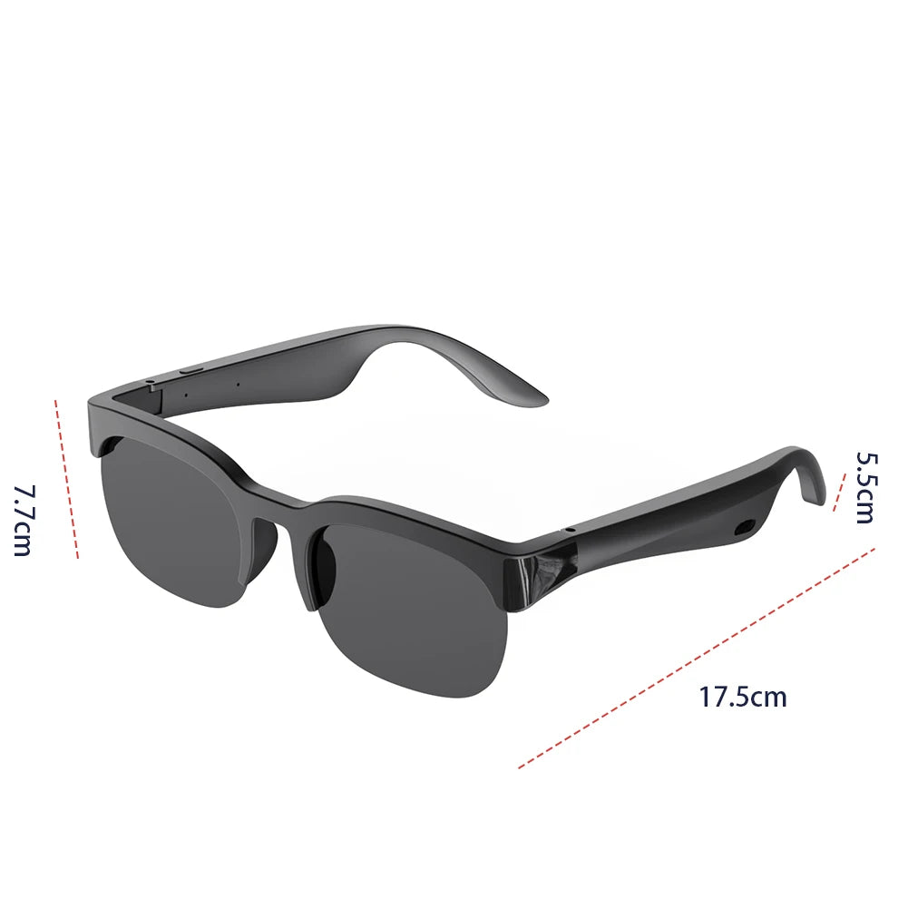 Lunettes de soleil BT avec traducteur IA, musique et appels mains libres, lunettes audio, protection UV, écouteurs de sport pour hommes et femmes