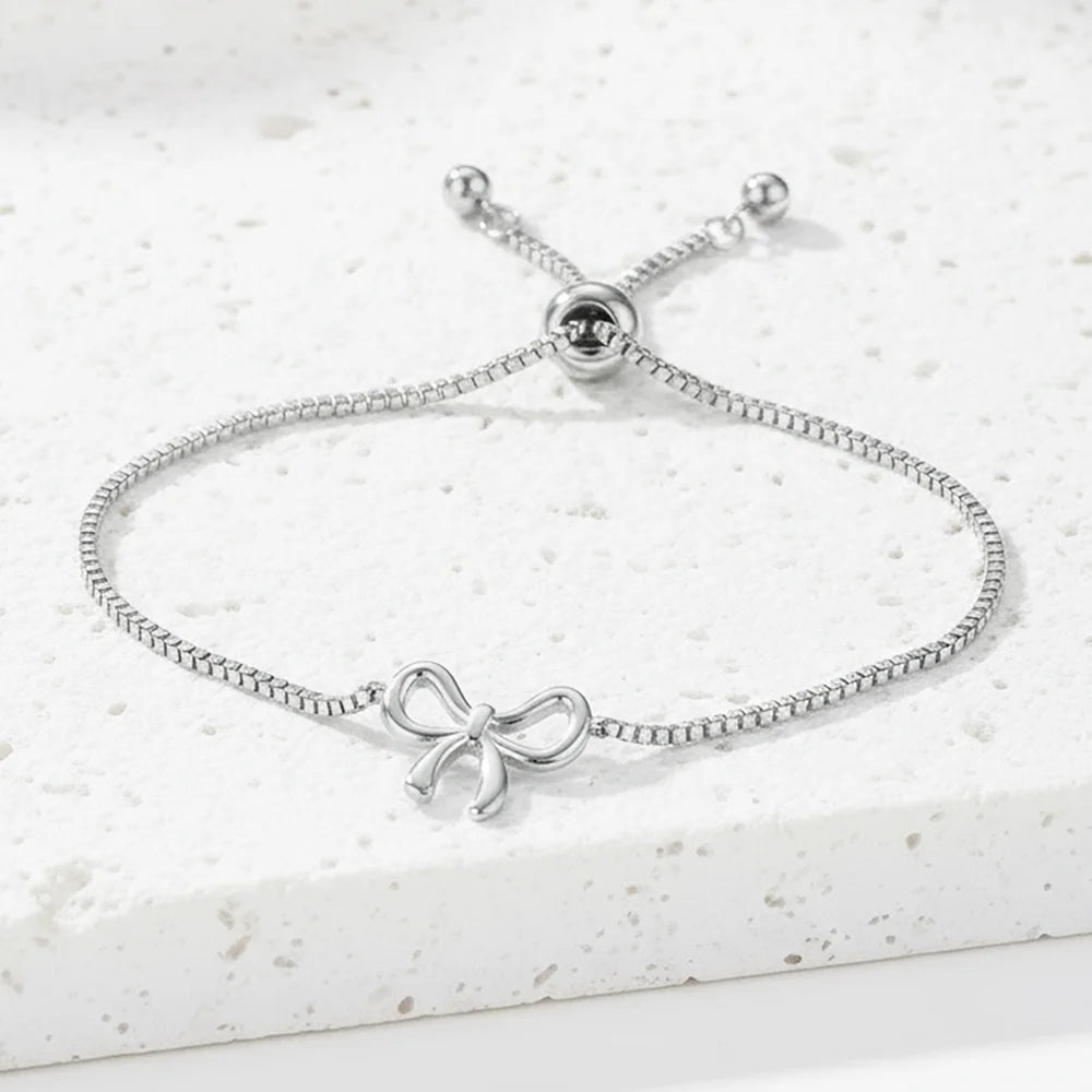Adjustable Minimalist Knot Bracelet – Polished Stainless Steel | DOTIFIC