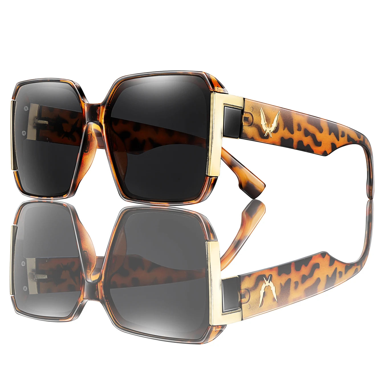 Lunettes de soleil carrées de luxe – Protection UV unisexe pour l'extérieur et le voyage