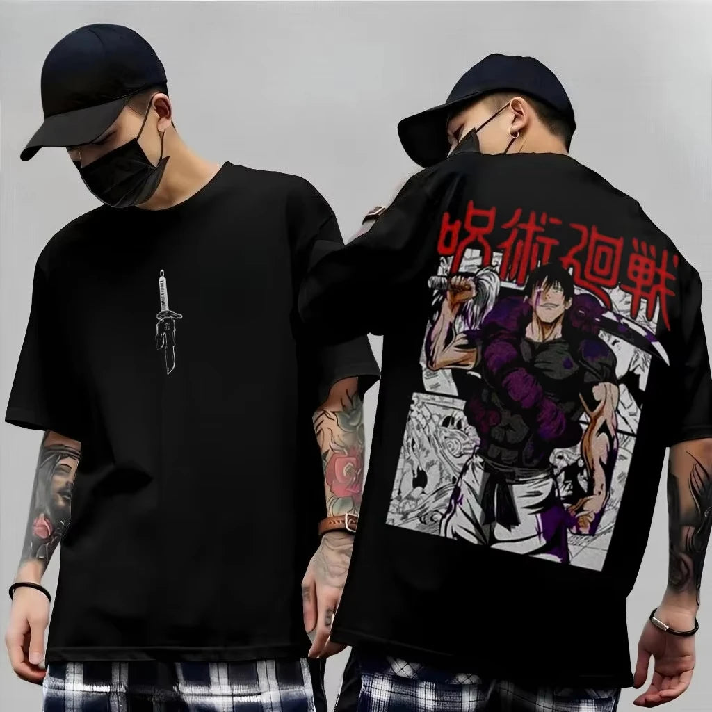 Men's Anime Jujutsu Kaisen T Shirt Toji Fushiguro Cotton Tee Women Short-sleeve Streetwear Casual Gojo Satoru‌ 2026 New Summer