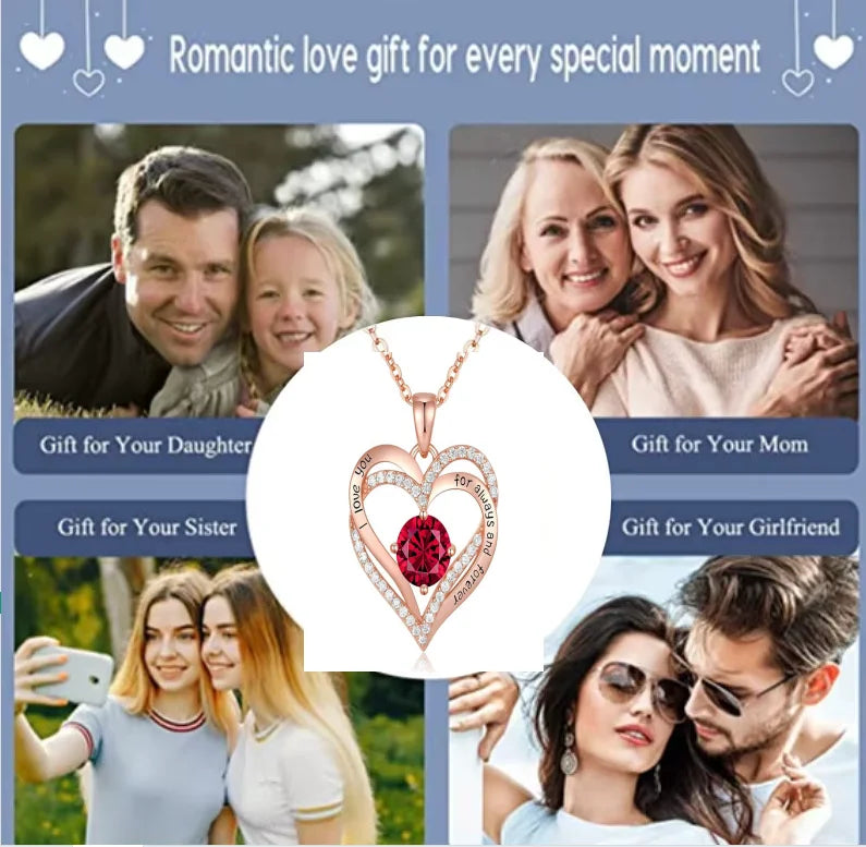 Fashion Income Rose Flower Pendant Necklace Anniversary Party Accessories Birthday Mother's Day Jewelry Gifts Mom Ladies Girls