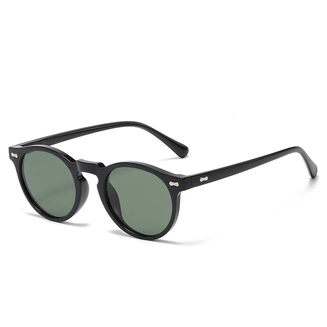 Classic Round Sunglasses Polarized Man Fashion Rivet Frame Vintage Leopard Glasses For Woman UV400 Anti-Glare lunettes de soleil
