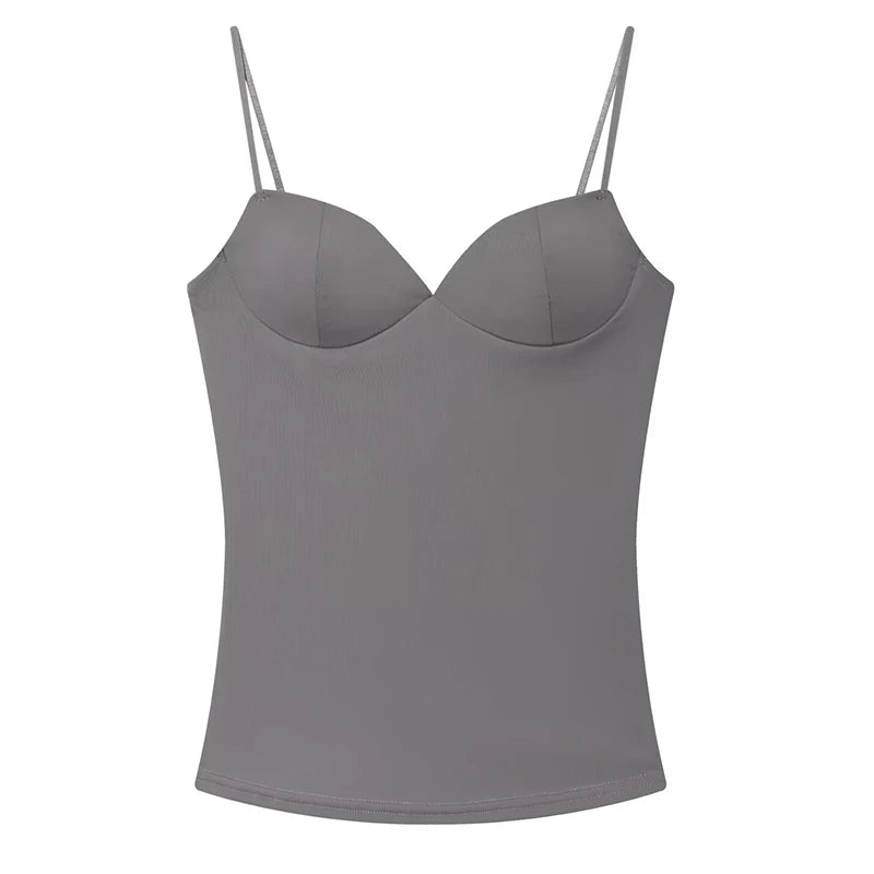 Crop Top Corset Femme - Bustier Dos Nu Noir