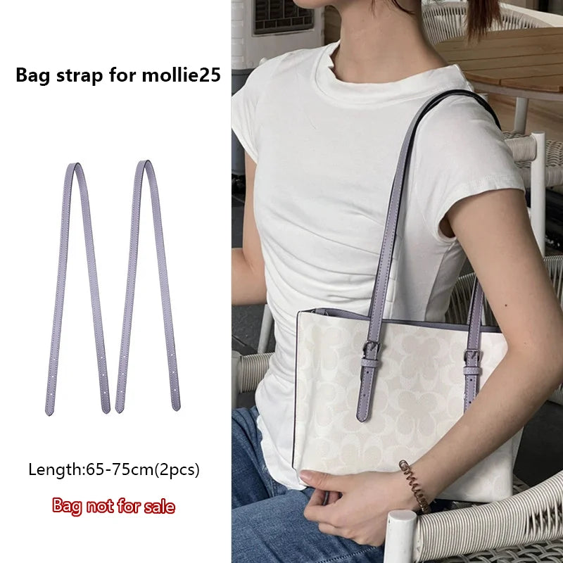 Adjustable Bag Strap For Coach Mollie25 Tote Bag Leather Shoulder Strap Durable Bag Belt Underarm Bag Replacement Accessories