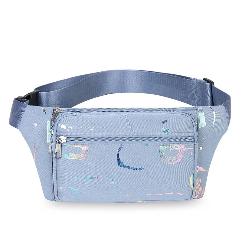 Fanny Packs Women Bronzing Printing Belt Bag Fashion Waist Bags Crossbody Bags Bum Bag Running Travel Workout Waist Bag