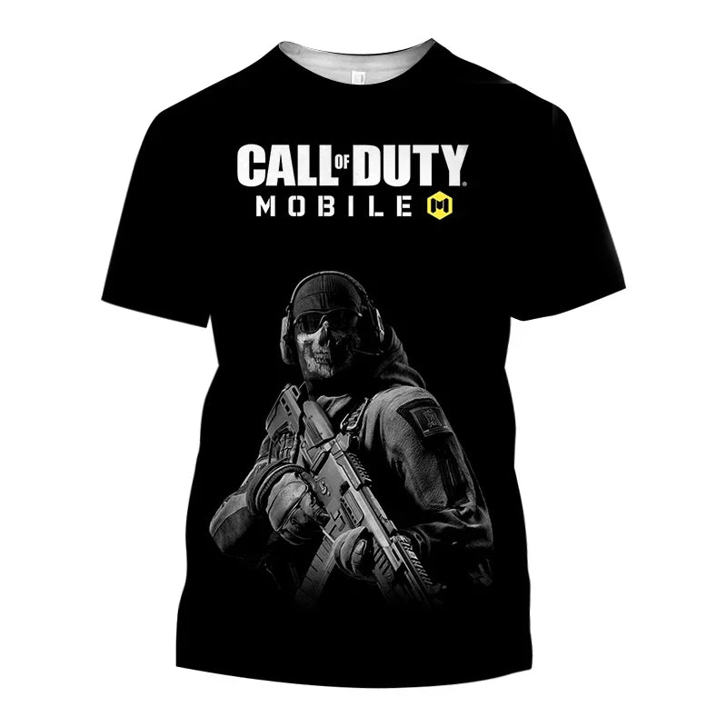 Summer New Hot Call of Duty Game 3d Printed Men's T-shirt Fashion Casual Plus Size Loose Comfortable Breathable Top
