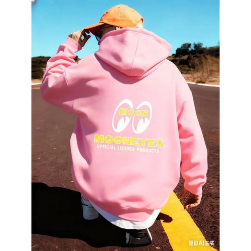 2026 model with the "MOON EYES" logo - black men's sports cap t-shirt - outdoor hip-hop cap men's and women's long-sleeved top