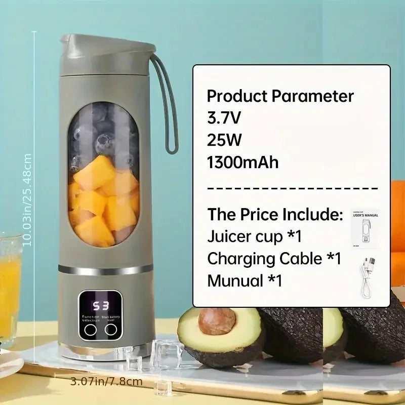 Mixeur Portable USB Rechargeable - Blender À Main pour Smoothies et Jus de Fruits
