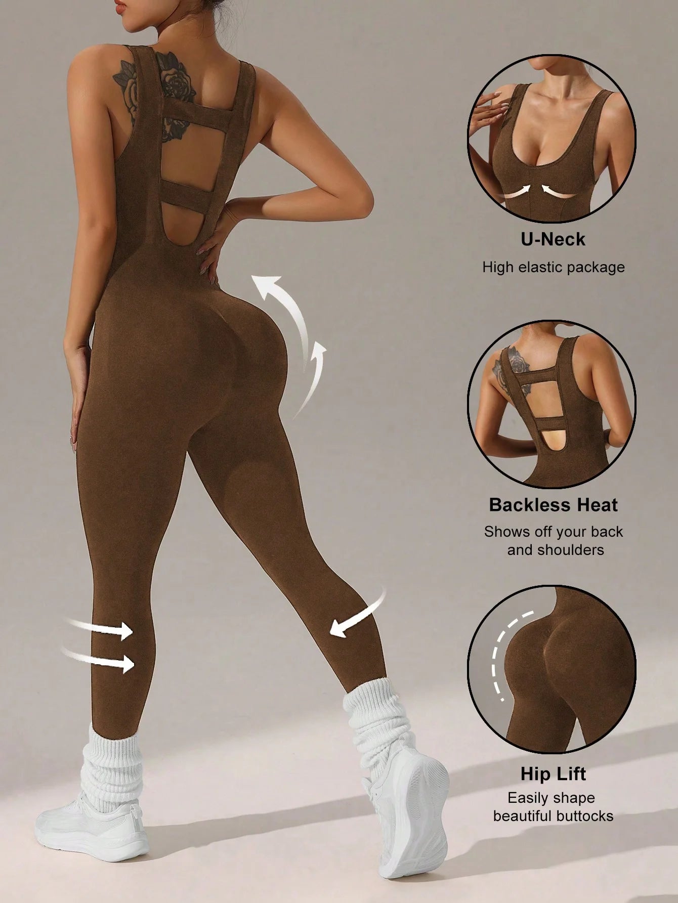 Women's vest trousers jumpsuits - sexy hollow vest design - elastic and soft yoga running suit