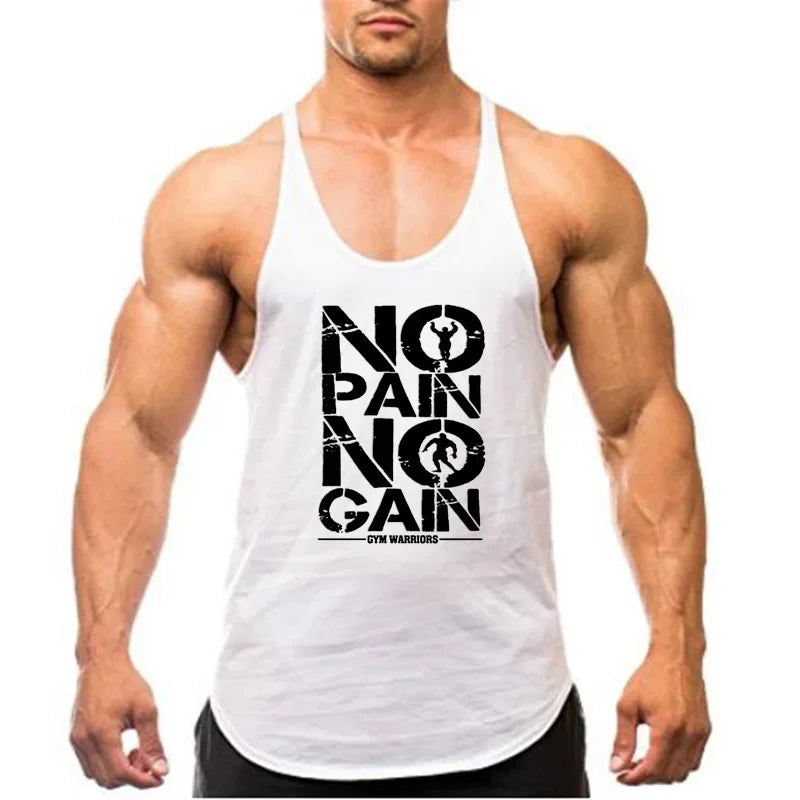 Bodybuilding stringer tank top man Cotton Gym sleeveless shirt men Fitness Vest Singlet sportswear workout tanktop