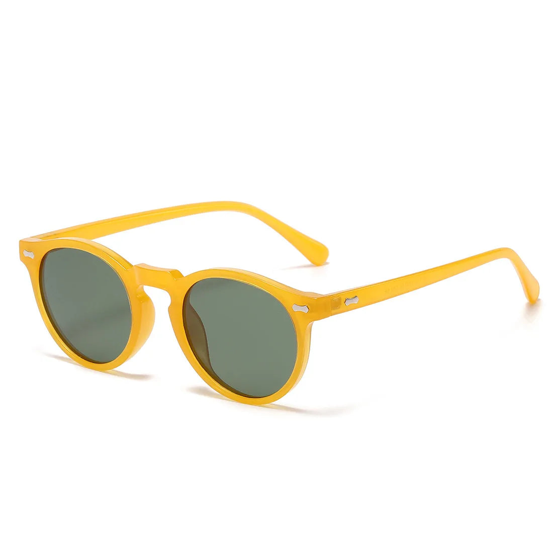 Classic Round Sunglasses Polarized Man Fashion Rivet Frame Vintage Leopard Glasses For Woman UV400 Anti-Glare lunettes de soleil