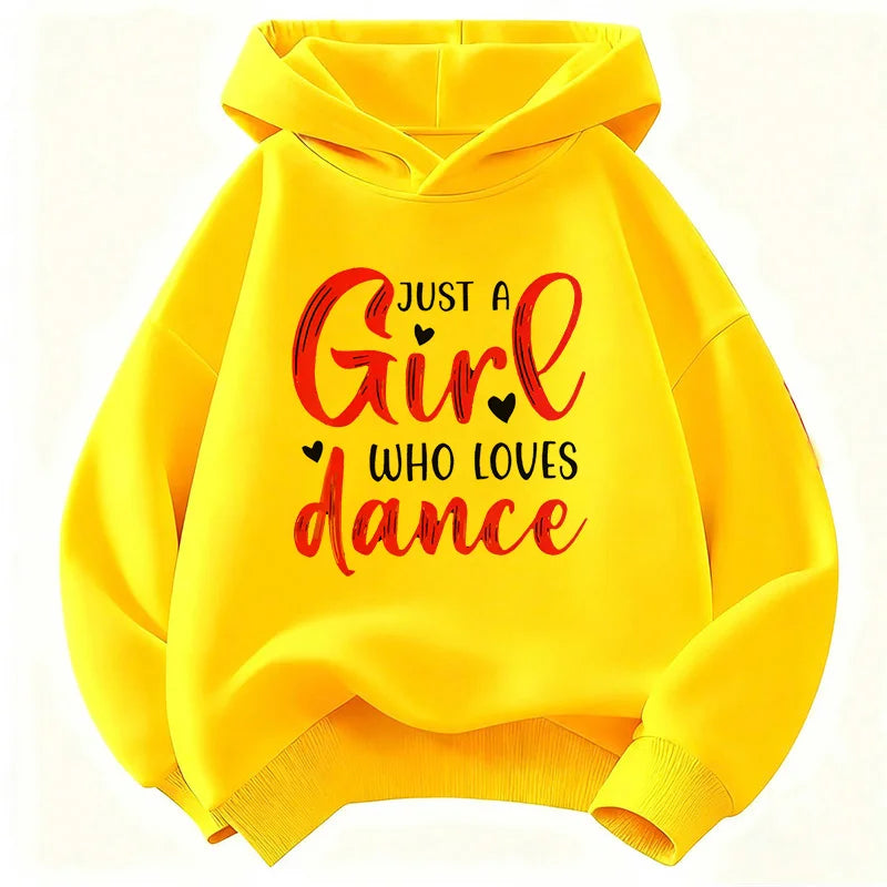 Girls' Hoodie – Just A Girl Who Loves Dance – Y2K Kids