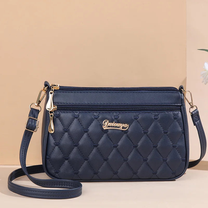 Sac Messager Brodé Femme avec Pompon - Cuir PU Premium