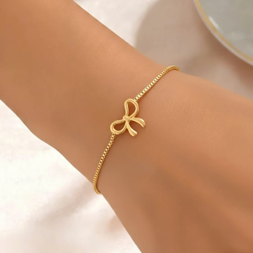 Adjustable Minimalist Knot Bracelet – Polished Stainless Steel | DOTIFIC