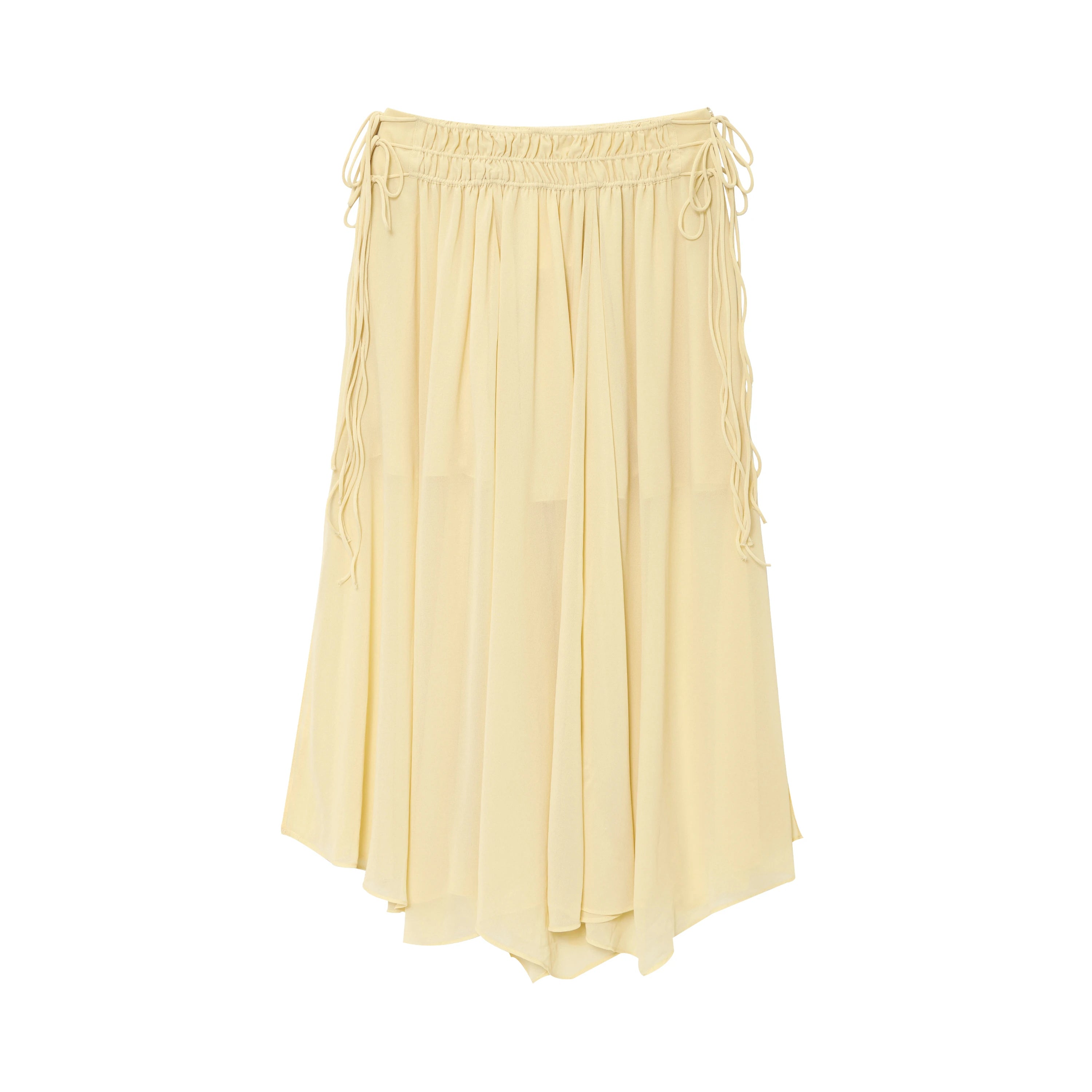 Ensemble assorti blouse jaune et jupe pour femmes, deux pièces décontractées amples, nouvelle collection printemps été 2025, ensemble robe couleur unie