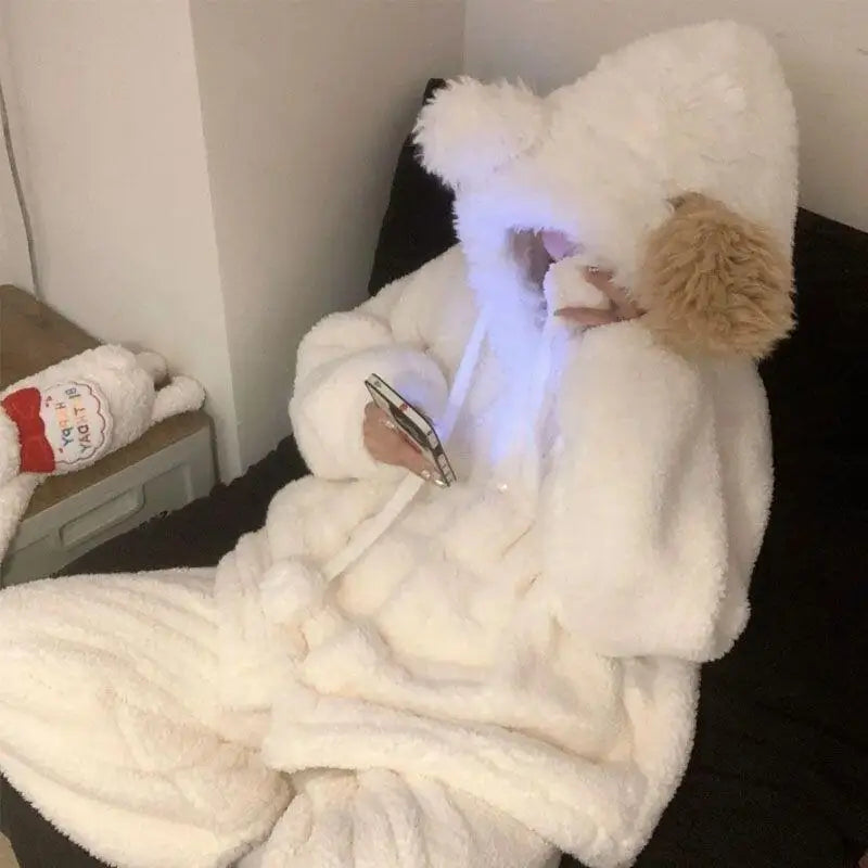 Ensemble Pyjama Polaire à Capuche - Confort Premium