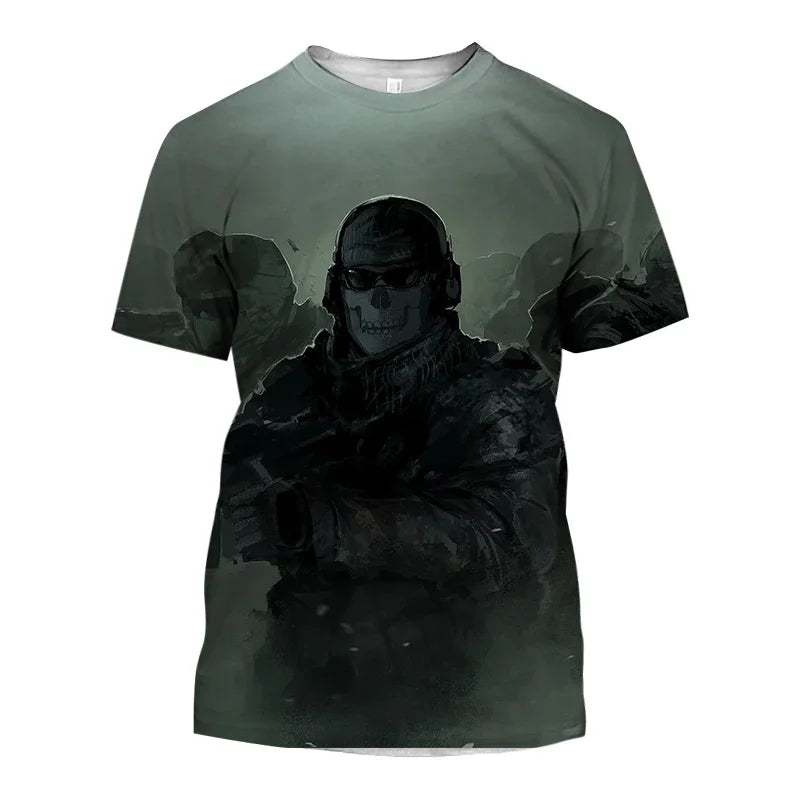 Summer New Hot Call of Duty Game 3d Printed Men's T-shirt Fashion Casual Plus Size Loose Comfortable Breathable Top
