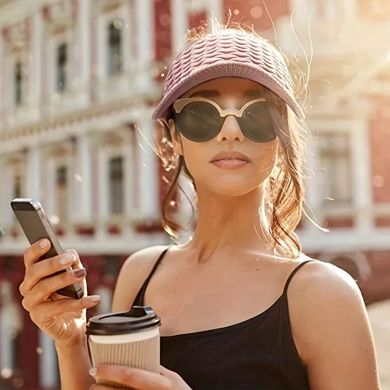 Casquette Femme Visière Ouverte - Protection Solaire Sport & Outdoor