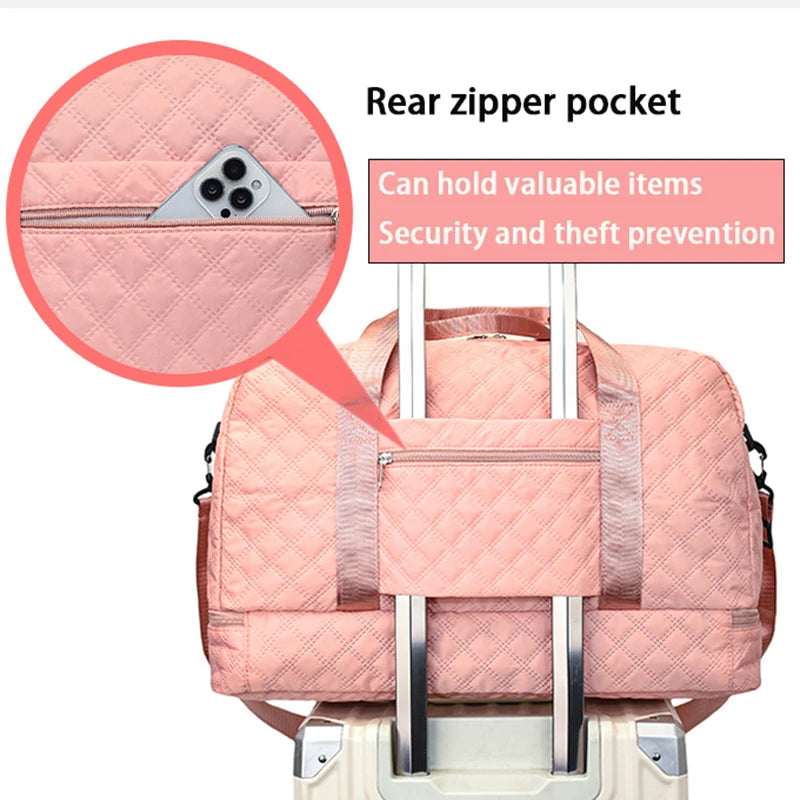 Fashionable Multifunctional Travel Luggage Bag with Independent Shoe Compartment,Suitable for Travel,Sports and Fitness,Camping