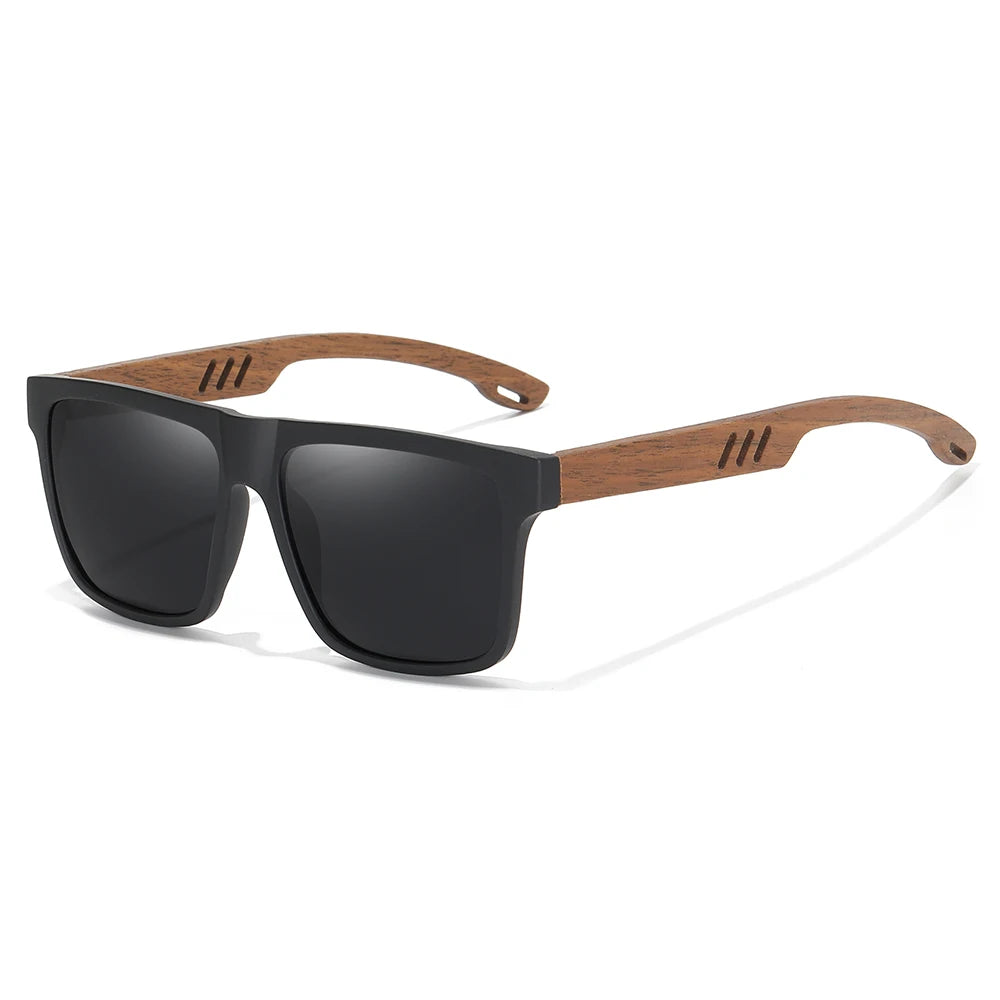 Polarized Bamboo Sunglasses for Men – UV400 Pilot Style | Kazers