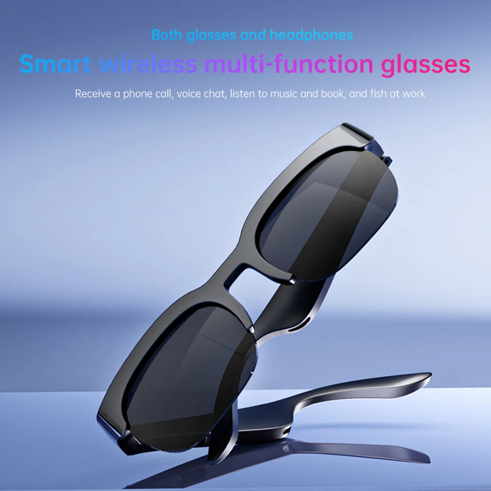Lunettes de soleil BT avec traducteur IA, musique et appels mains libres, lunettes audio, protection UV, écouteurs de sport pour hommes et femmes