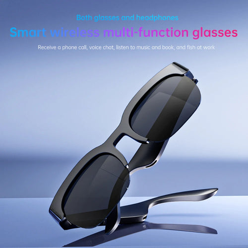 Lunettes de soleil BT avec traducteur IA, musique et appels mains libres, lunettes audio, protection UV, écouteurs de sport pour hommes et femmes