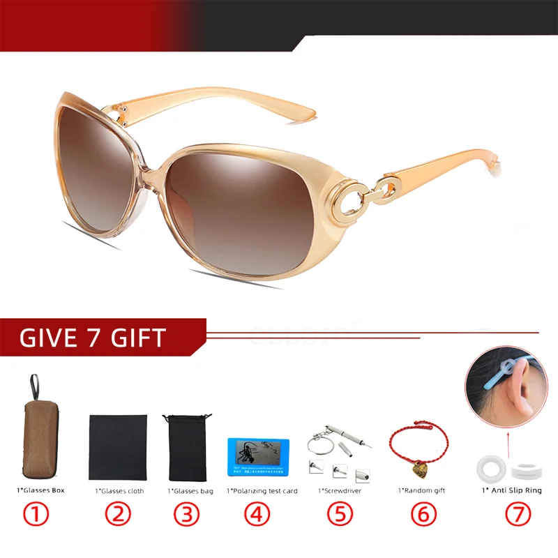 Lunettes de soleil polarisées pour femme – style papillon miroir UV400